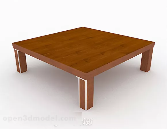 Brown Wooden Simple Coffee Table V1 3d model Brown Wooden Simple Coffee Table V1 3d model