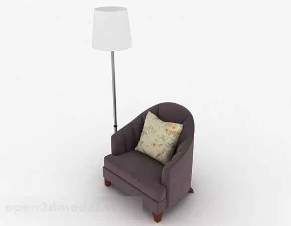 Brown Minimalist Single Sofa V1 3d model Brown Minimalist Single Sofa V1 3d model