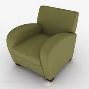 Green Minimalist Single Sofa 3d model