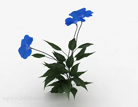 Blue Flower Garden Plant V1 3d model Blue Flower Garden Plant V1 3d model