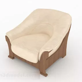 Brown Single Sofa V5 3d model