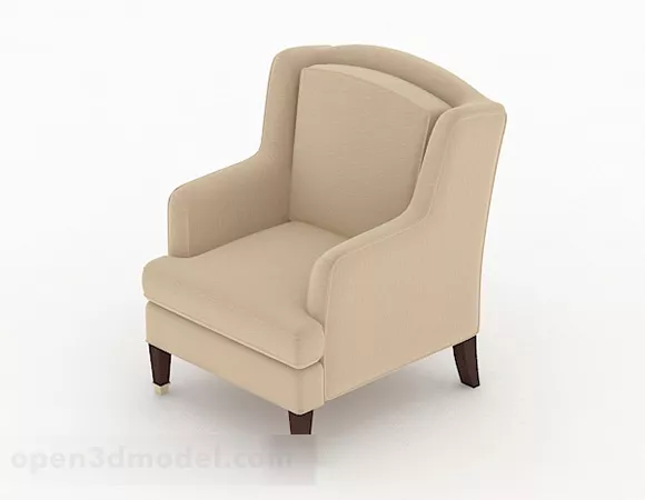 Light Brown Minimalist Single Sofa V1 3d model Light Brown Minimalist Single Sofa V1 3d model