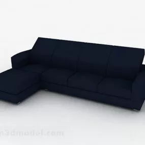 Blue Multiseater Sofa V2 3d model