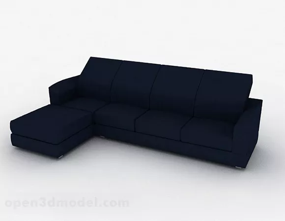 Blue Multiseater Sofa V2 3d model Blue Multiseater Sofa V2 3d model