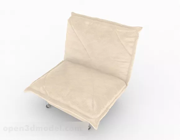 Yellow Single Sofa V5 3d model Yellow Single Sofa V5 3d model