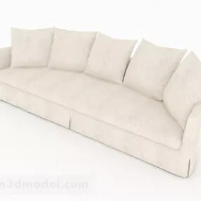 White Multiseater Sofa 3d model