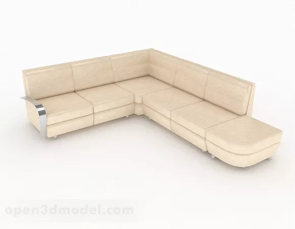Yellow Multiseater Sofa V3 3d model Yellow Multiseater Sofa V3 3d model