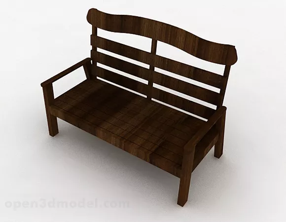Wooden Brown Lounge Chair V1 3d model Wooden Brown Lounge Chair V1 3d model