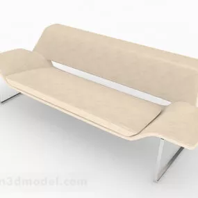Light Brown Multi-seater Sofa 3d model