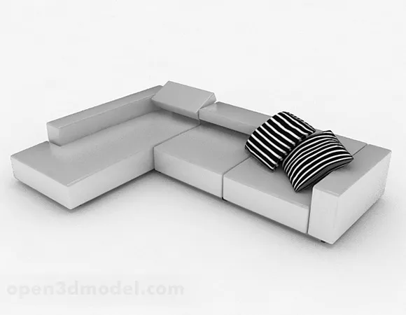 Gray Multiseater Sofa V1 3d model Gray Multiseater Sofa V1 3d model
