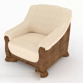Brown Single Sofa V6 3d model