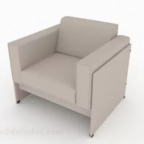 Brown Minimalist Single Sofa V4 3d model
