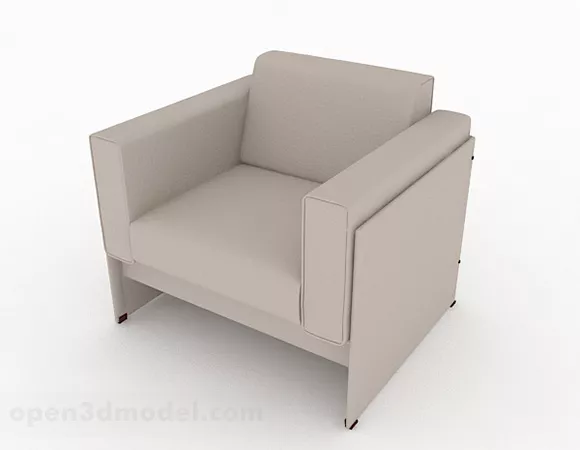 Brown Minimalist Single Sofa V4 3d model Brown Minimalist Single Sofa V4 3d model