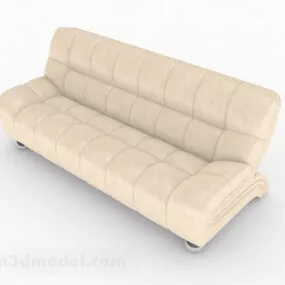 Yellow Multiseater Sofa V5 3d model