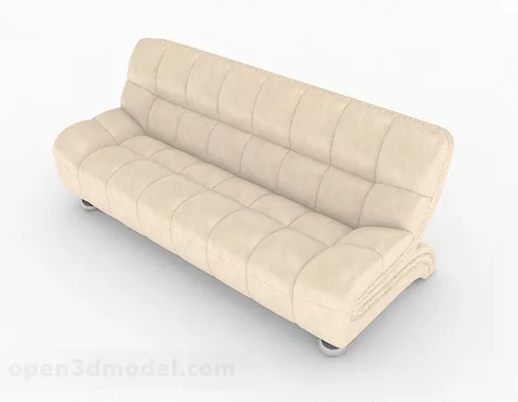 Yellow Multiseater Sofa V5 3d model Yellow Multiseater Sofa V5 3d model