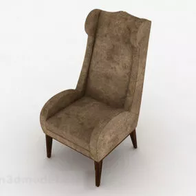 Brown Minimalist Single Sofa V5 3d model