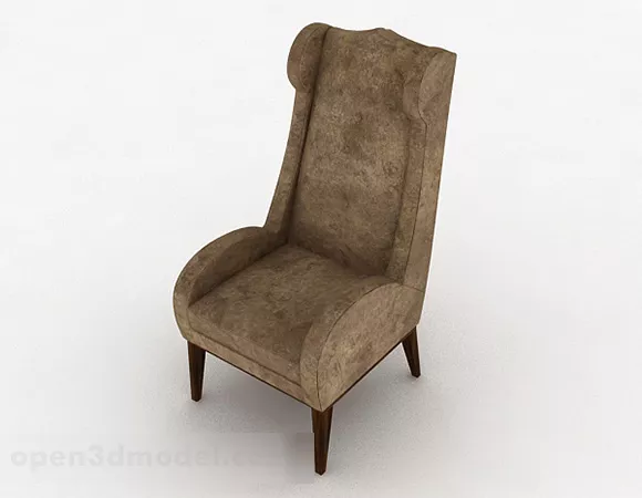 Brown Minimalist Single Sofa V5 3d model Brown Minimalist Single Sofa V5 3d model