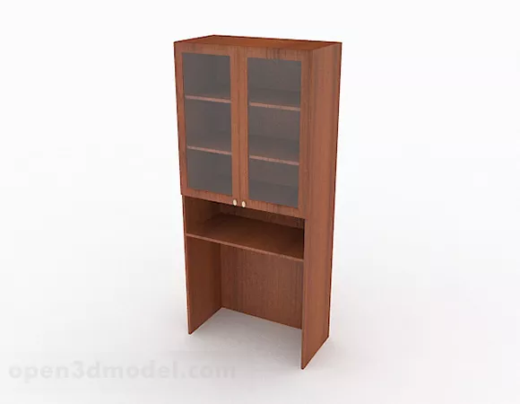 Wooden Home Bookcase V2 3d model Wooden Home Bookcase V2 3d model