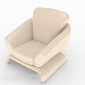 Light Brown Minimalist Single Sofa V2 3d model