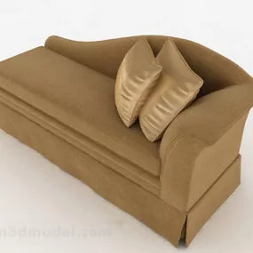 Yellow Single Sofa V6 3d model
