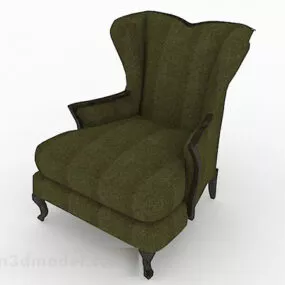 European Green Single Sofa 3d model
