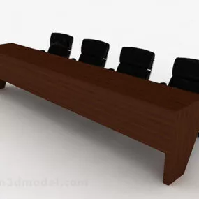 Simple Desk And Chair Combination V1 3d model