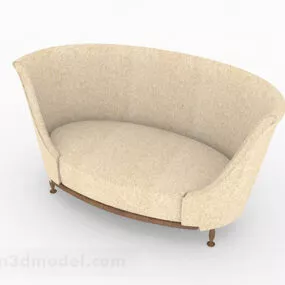 Light Brown Multi-seater Sofa V1 3d model