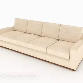 Yellow Multiseater Sofa V6 3d model