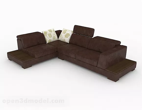 Brown Multiseater Sofa V11 3d model Brown Multiseater Sofa V11 3d model