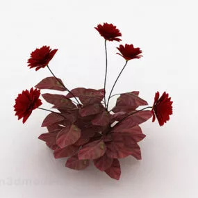 Red Flower V1 3d model