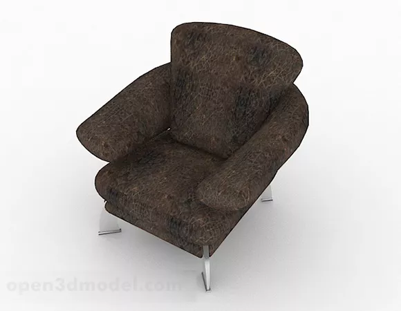 Brown Single Sofa Furniture V1 3d model Brown Single Sofa Furniture V1 3d model