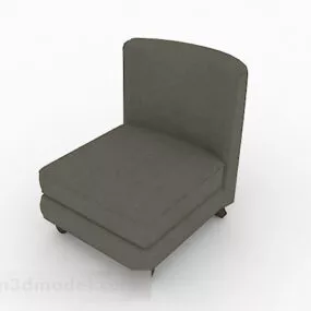 Gray Simple Single Sofa Furniture 3d model