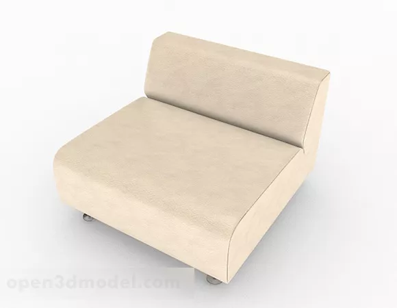 Light Brown Fabric Single Sofa Furniture 3d model Light Brown Fabric Single Sofa Furniture 3d model