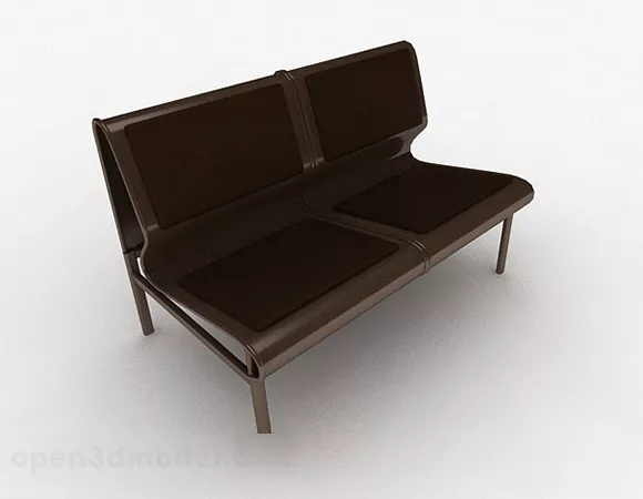 Brown Leather Chair Furniture 3d model Brown Leather Chair Furniture 3d model