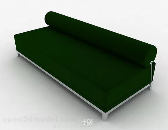 Green Simple Loveseat Sofa 3d model Green Simple Loveseat Sofa 3d model