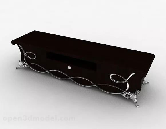 Wooden Tv Cabinet Decor 3d model Wooden Tv Cabinet Decor 3d model