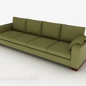Green Fabric Multi-seats Sofa 3d model