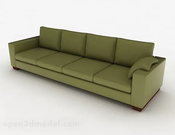 Green Fabric Multi-seats Sofa 3d model Green Fabric Multi-seats Sofa 3d model
