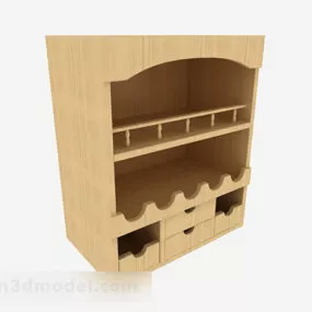 Kid Room Wooden Cabinet 3d model