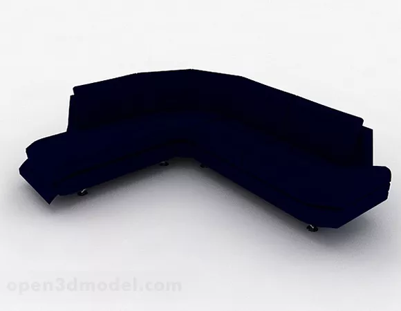 Blue Multi-seats Sofa Design 3d model Blue Multi-seats Sofa Design 3d model