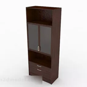Multi Door Wooden Home Cabinet 3d model