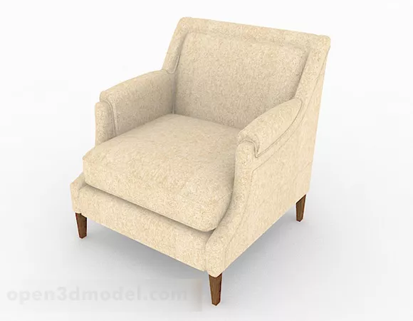 Yellow Color Minimalist Single Sofa 3d model Yellow Color Minimalist Single Sofa 3d model