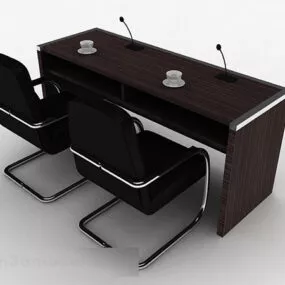 Simple Office Desk And Chair 3d model
