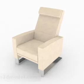 Yellow Fabric Single Sofa Furniture 3d model