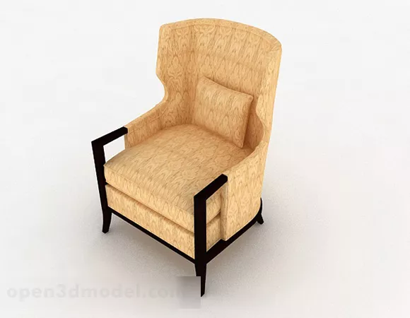Yellow Fabric Single Sofa Furniture V1 3d model Yellow Fabric Single Sofa Furniture V1 3d model