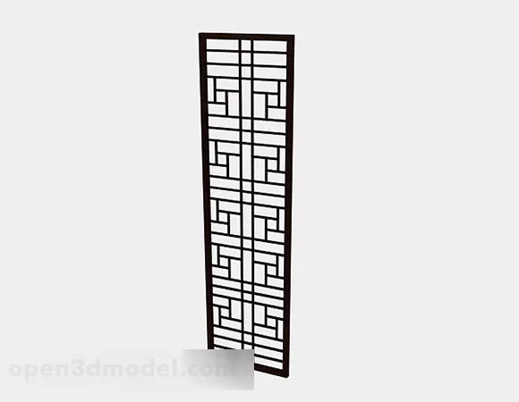 Chinese Style Wooden Door Partition 3d model Chinese Style Wooden Door Partition 3d model