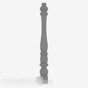 Gray Pillar Furniture 3d model