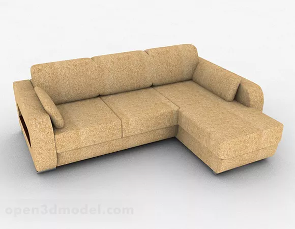 Yellow Multi-seats Corner Sofa Furniture 3d model Yellow Multi-seats Corner Sofa Furniture 3d model