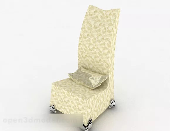 Yellow High Back Single Chair 3d model Yellow High Back Single Chair 3d model
