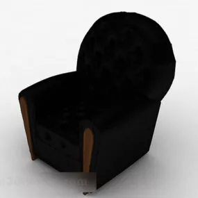 Black Single Armchair Furniture 3d model